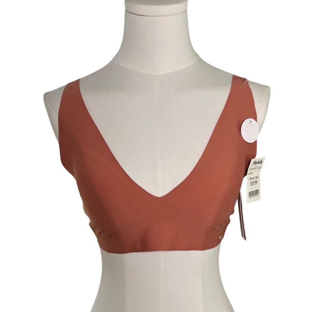 Danskin Comfort Bralette Copper‎ Rose Wireless Bra Medium Intimates Lounge Sleep